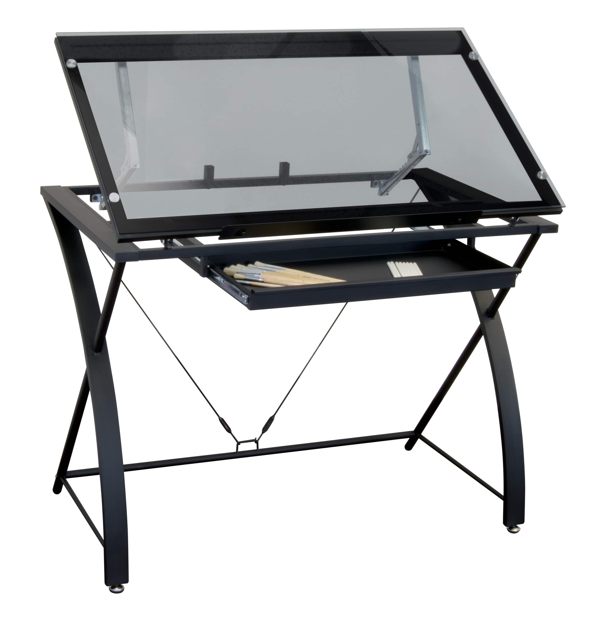 Contemporary Glass Top Drafting Table By Artist S Loft 40 5 X