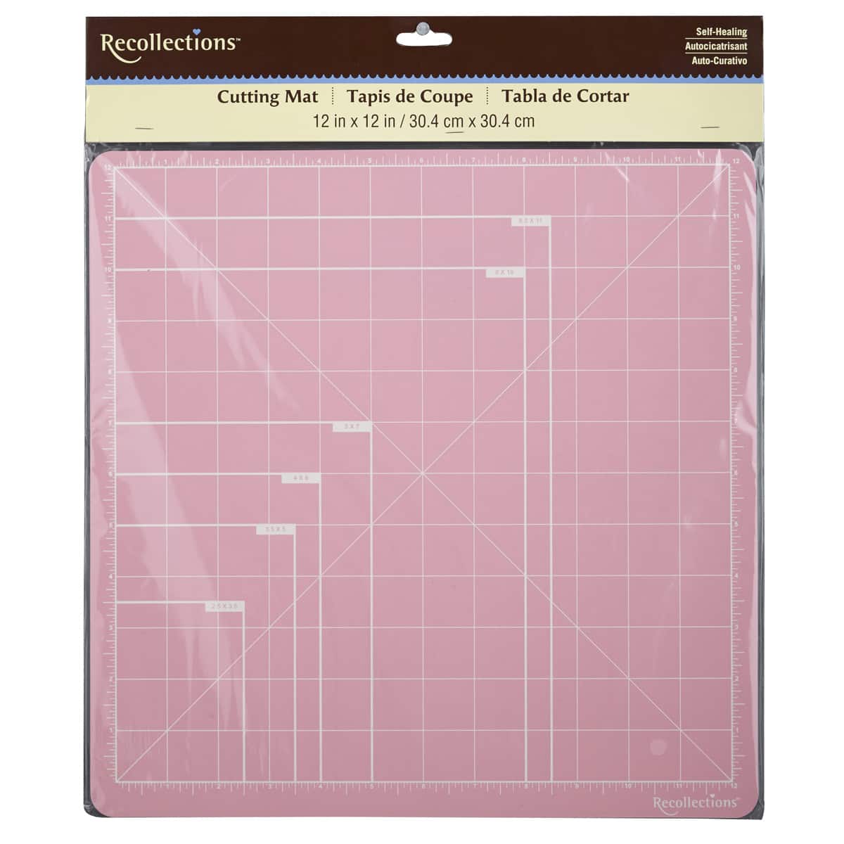 American Crafts Pink Double - Sided Self - Healing Cutting Mat 18x24