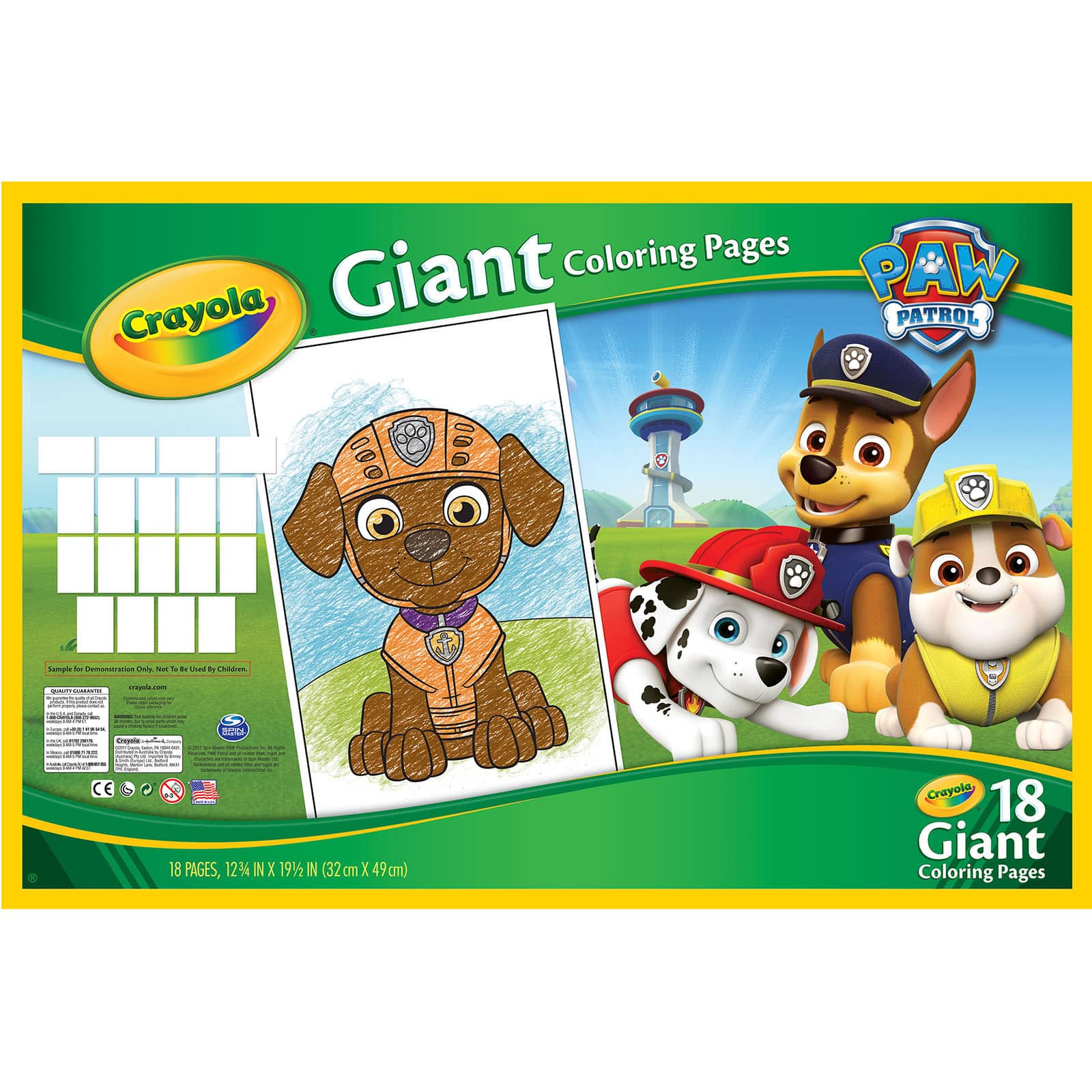 12 Pack: Crayola® Paw Patrol® Giant Coloring Pages with Folder Storage
