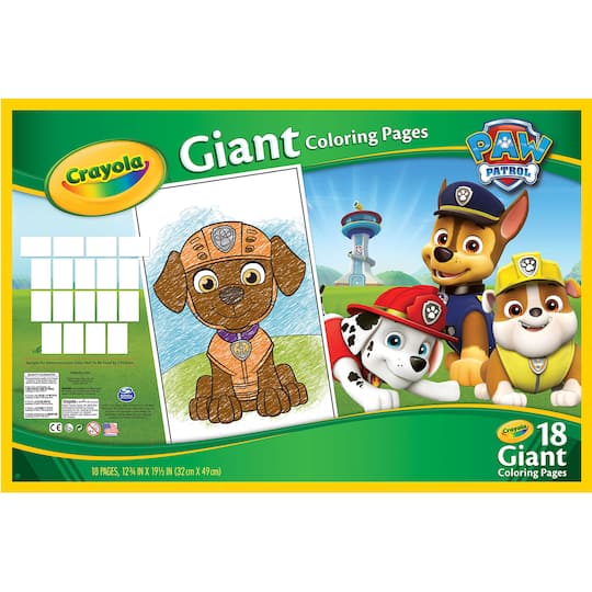 Paw crayola patrol giant colouring Crayola Giant Coloring Pages - Super Kins Author