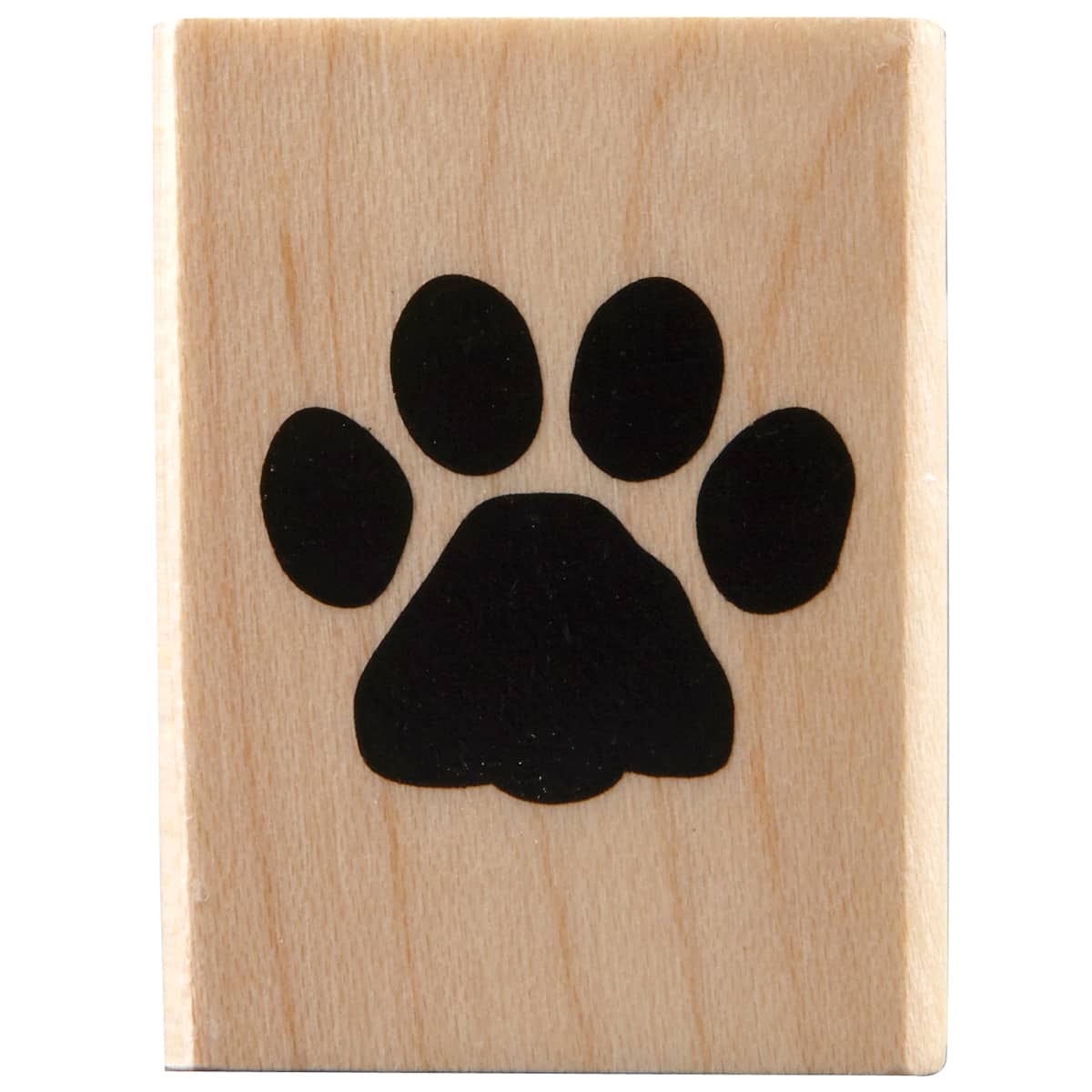 B7110 Wood Mounted Teeny Tiny paw prints rubber stamp 