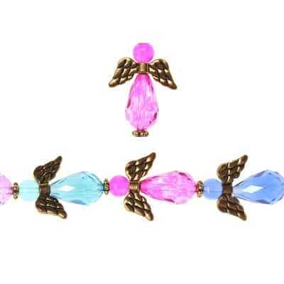 Multicolor Glass & Metal Angel Beads by Bead Landing™ image
