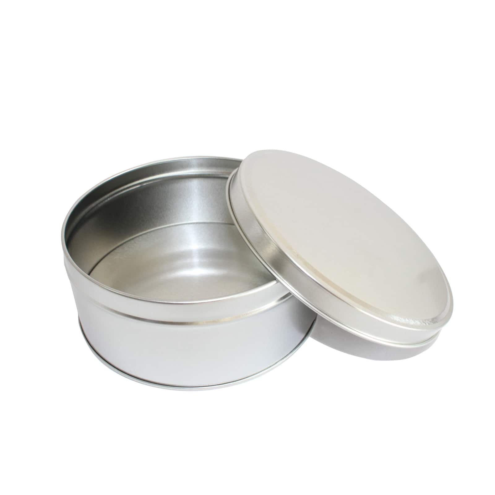 Bossico Small Round Gift Tins Cute Empty Metal Tin Box with Lids 4 1/4 for Cookie Candy and Card 