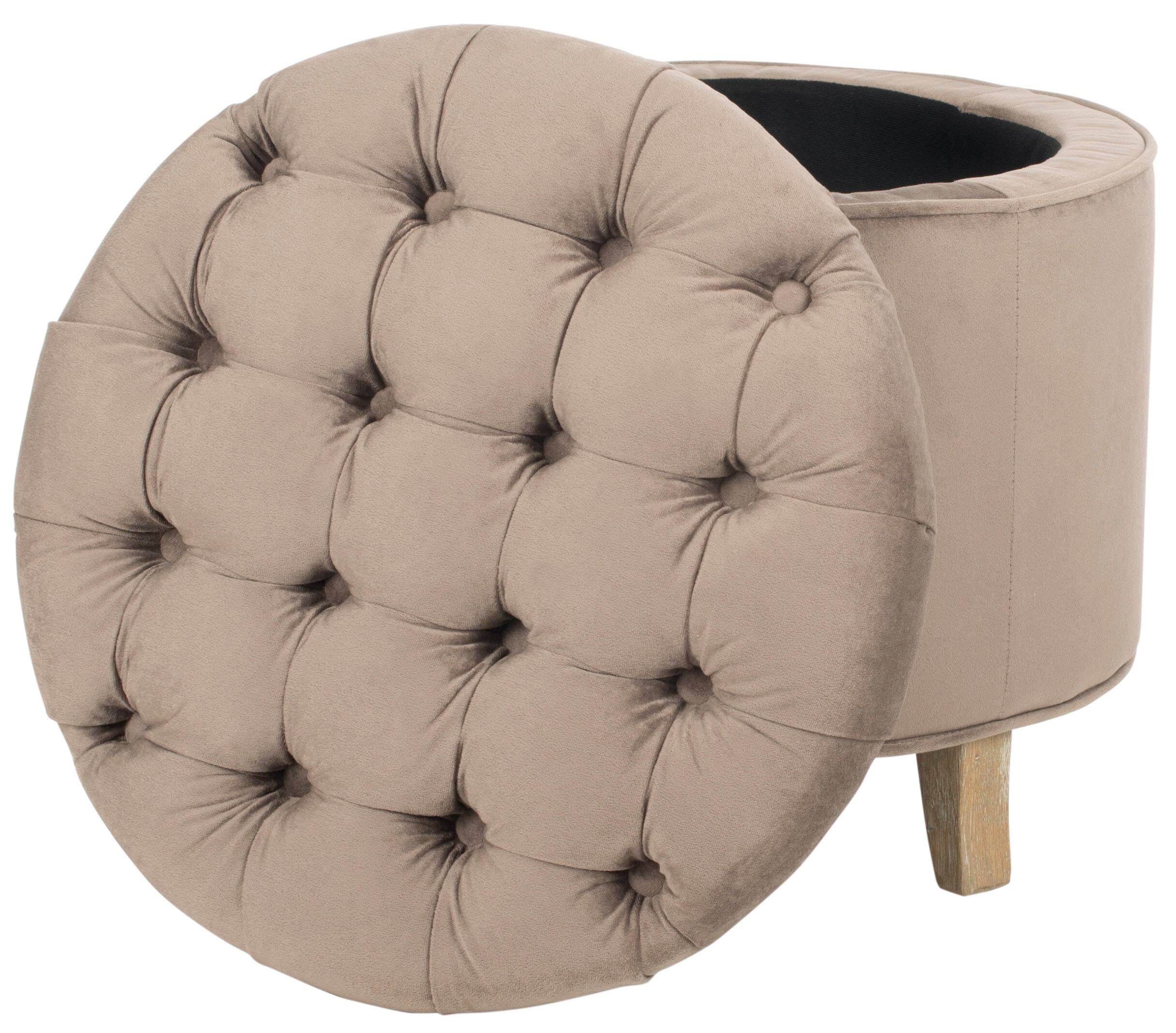 Amiela Tufted Ottoman in Mushroom