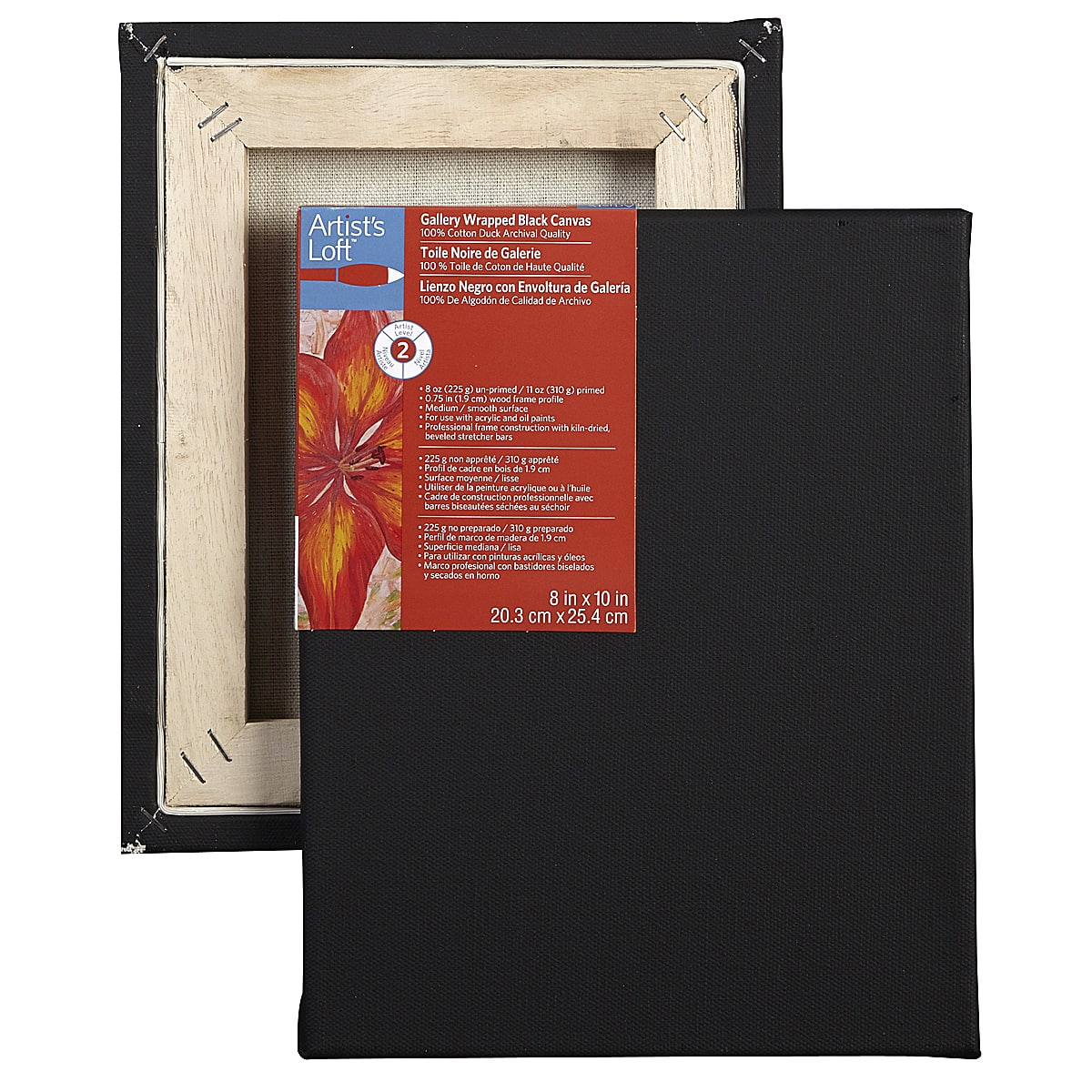 Artist&#x27;s Loft&#xAE; Gallery Wrapped Black Canvas