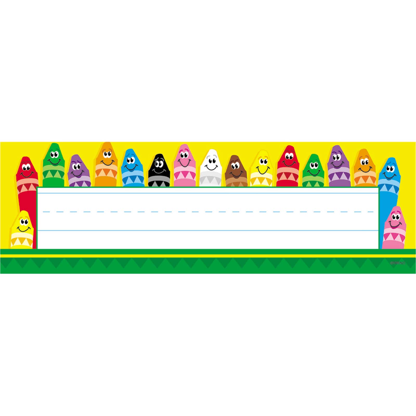 Trend Enterprises® Desk Toppers® 2.88"" x 9.5"" Colorful Crayons Name Plates, 12 Pack Bundle