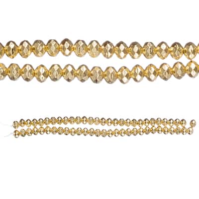 Hamilton Gold Antique Metal Rondelle Beads, 6mm by Bead Landing™ image
