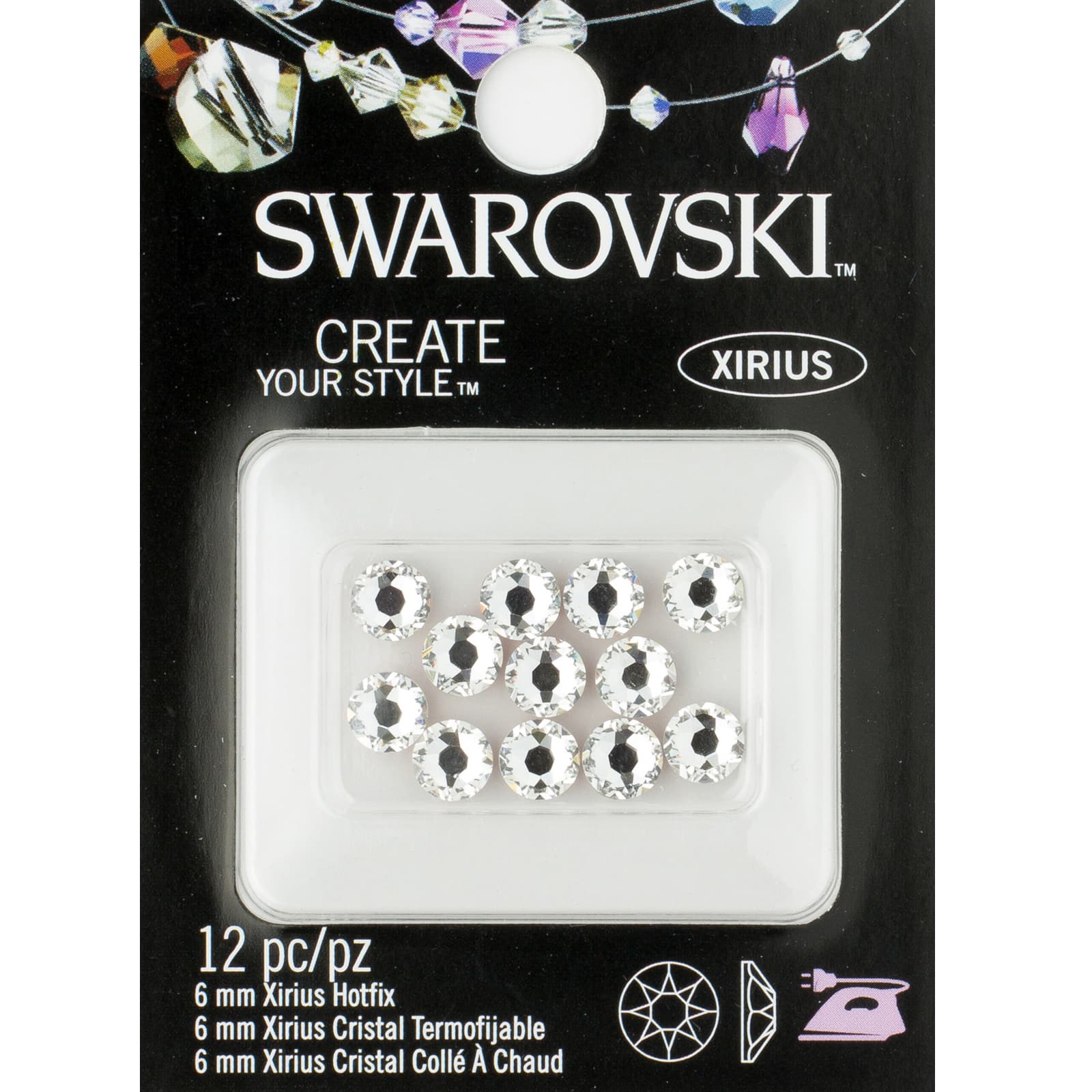 Swarovski™ Create Your Style™ Hotfix Crystals, Clear Crystal 6mm