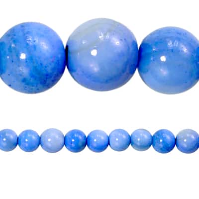 Light Sapphire Shell Round Beads, 6mm by Bead Landing™ image