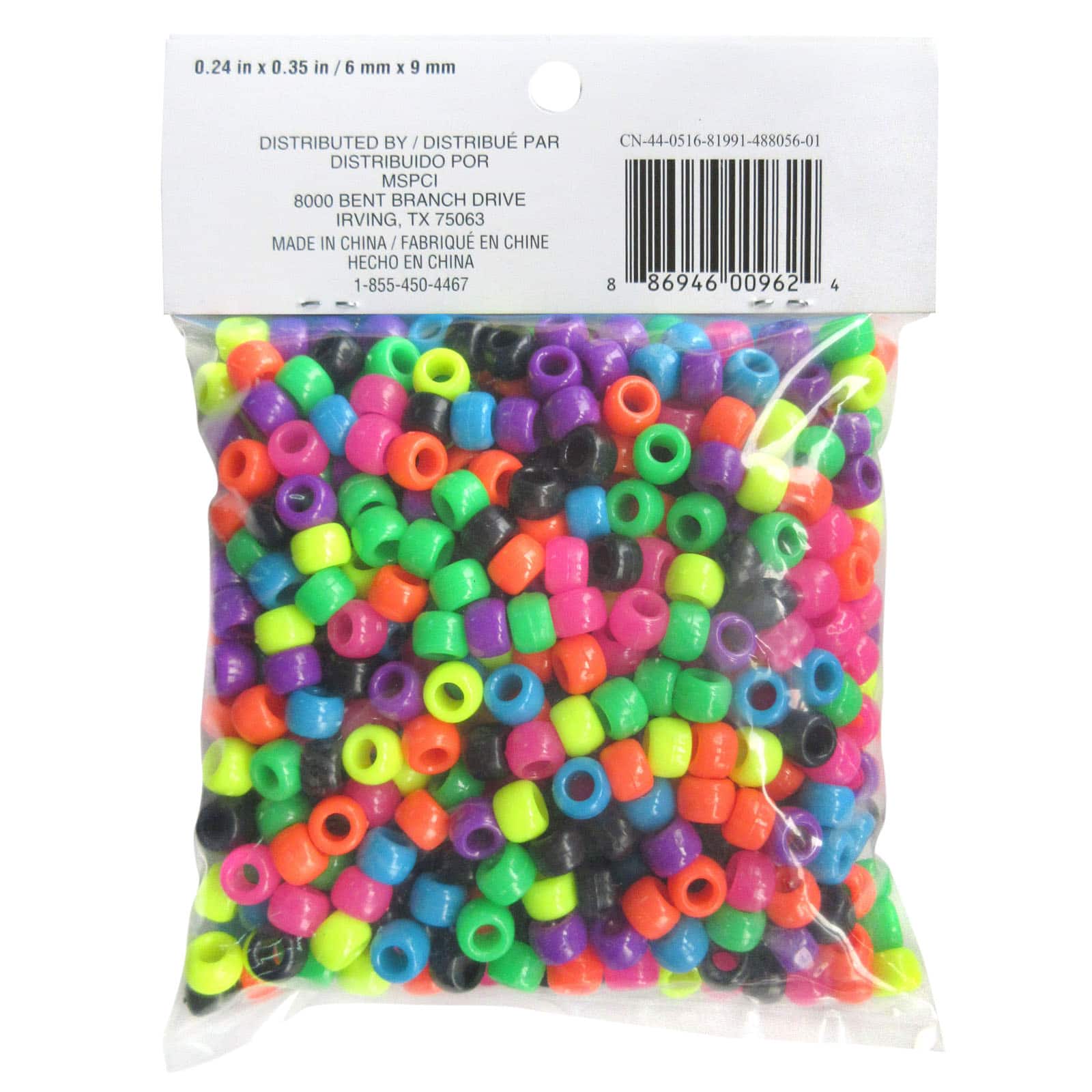 Neon Glow-In-the-Dark Pony Beads, 9mm by Creatology™