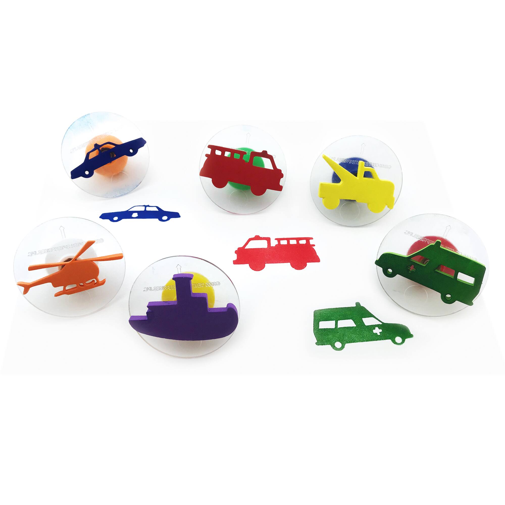 Ready2Learn&#xAE; 3&#x201D; Giant Emergency Vehicles Foam Stampers, 6 Pack