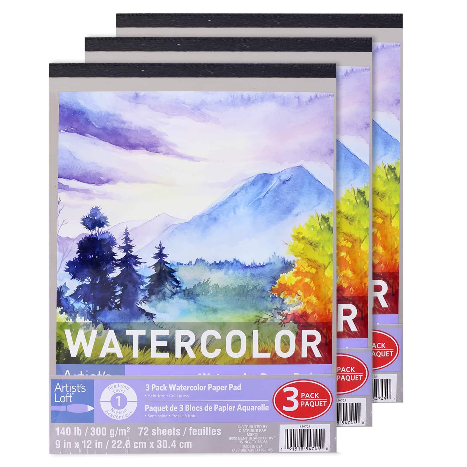 Shop For The 3-Pack Watercolor Paper Pad By Artist's Loft™ At Michaels