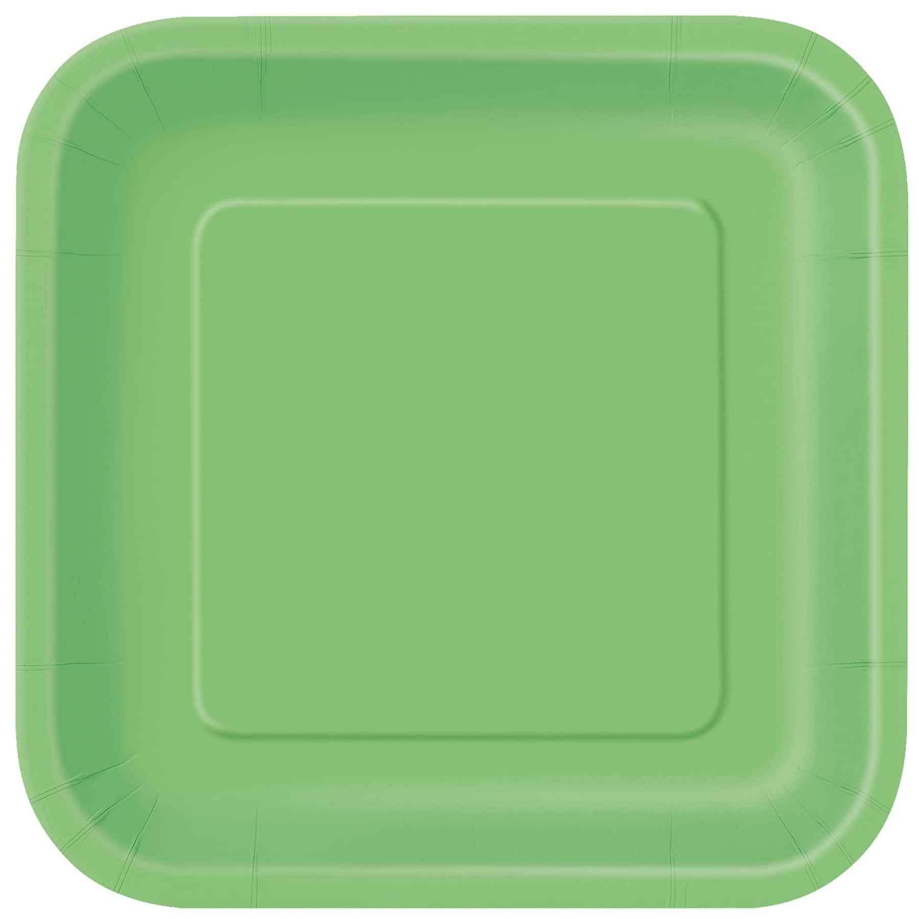 lime green dinner plates