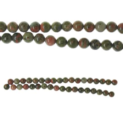Bead Gallery® Round Unakite Beads, Green image
