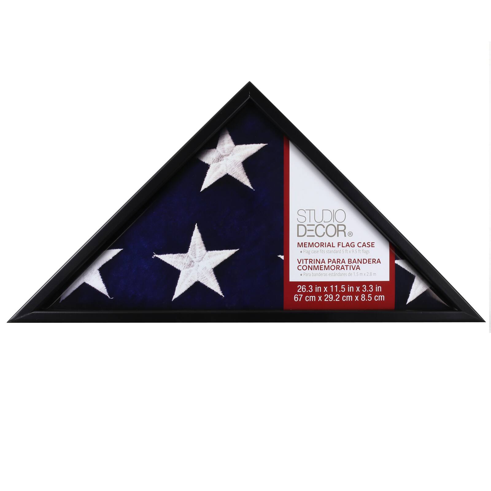 BHealthLife 5' x 9.5' Flag Display Case for Burial Funeral Veteran Military Flag Holder Frame Shadow Box