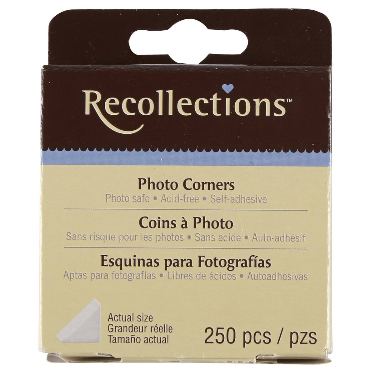 Black 2 Packs Recollections Self Adhesive Decorative Photo Corners for Scrapbooks 210 Pcs/Pack