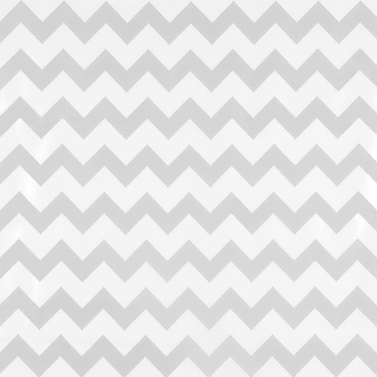 Silver Chevron Oilcloth