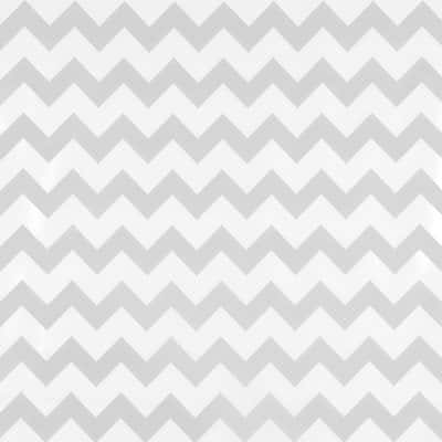 Silver Chevron Oilcloth