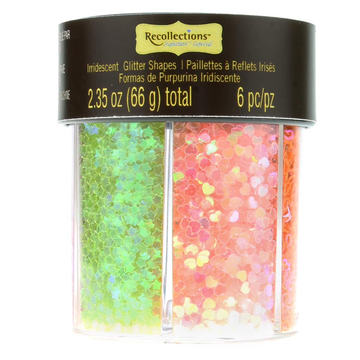 12 Pack: Signature™ Iridescent Shapes Glitter Caddy by Recollections™