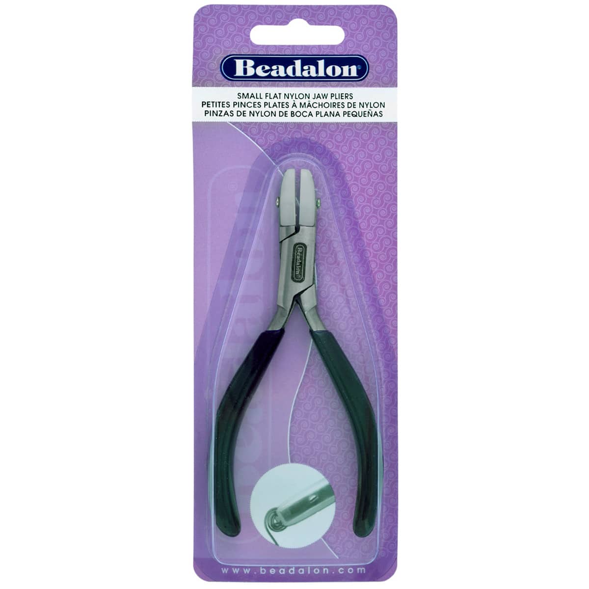 5-3/4" Inch Flat Nose Nylon Jaw Beading Jewelry Nylon Tipped Pliers Handy PL-04 