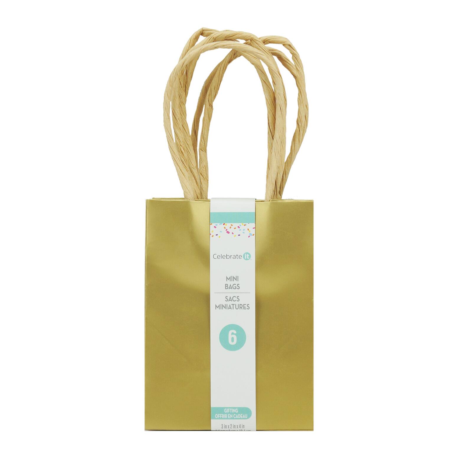 Find the Mini Gold Gift Bag Value Pack By Celebrate It™ at Michaels