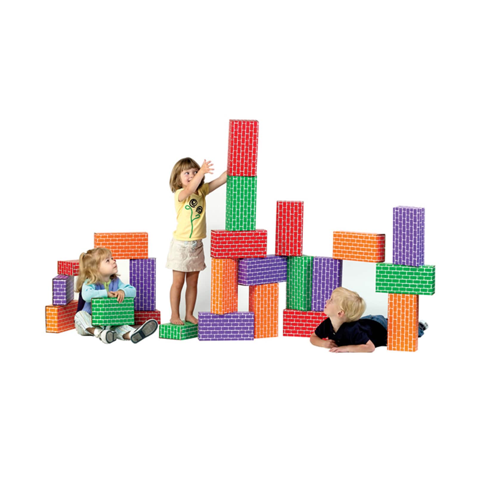 ImagiBRICKS™ Giant Rainbow Building Block Set, 24 pcs