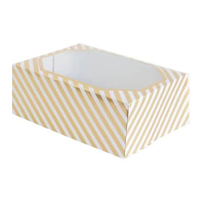 Gold And White Striped Treat Boxes By Celebrate It® image