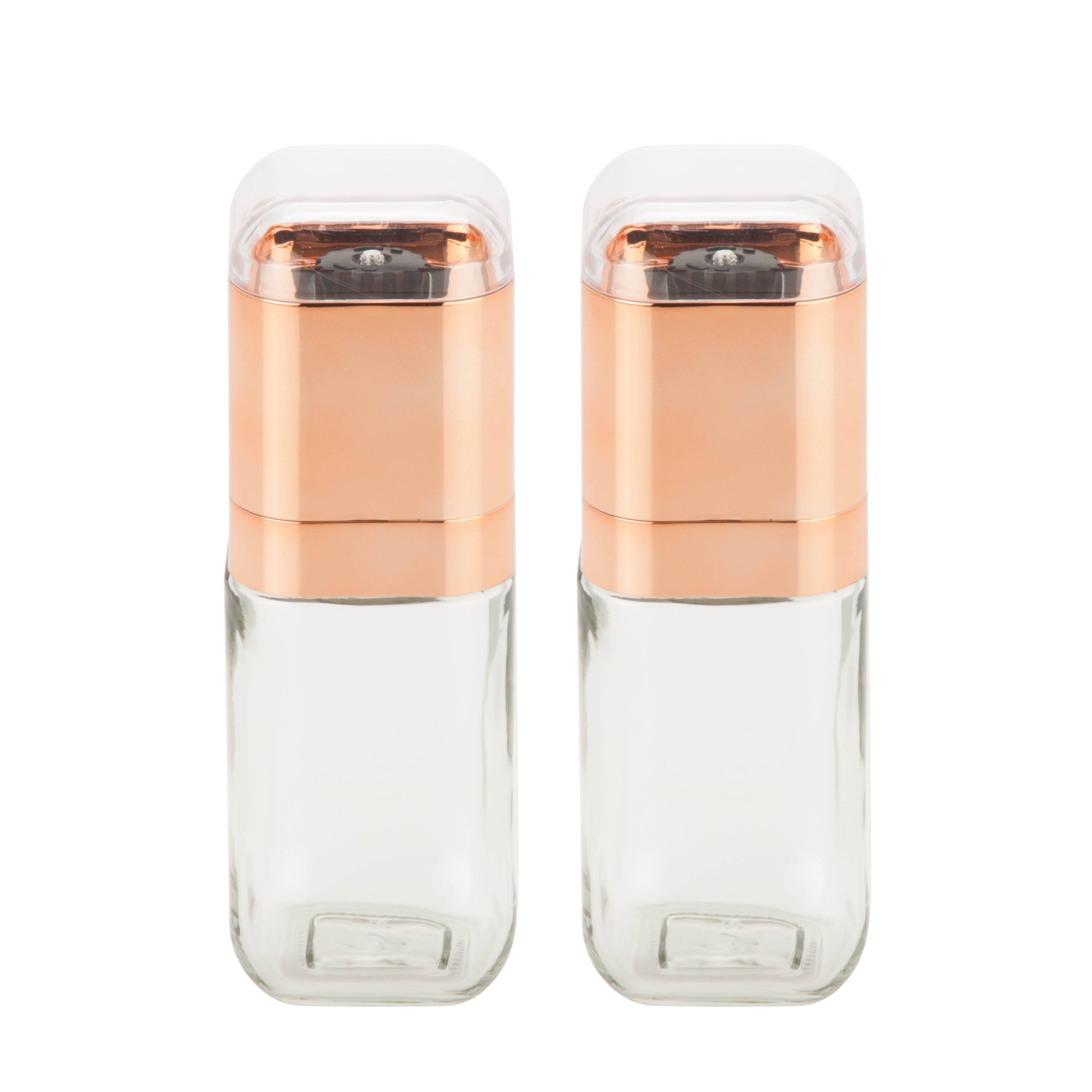 Honey Can Do Rose Gold Spice Mill Set, 2 Pieces