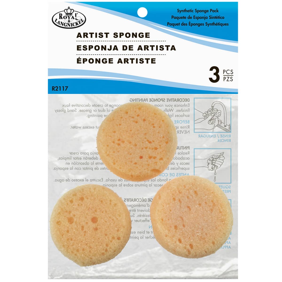 3/Pack 1 Royal Brush Synthetic Artist Sponges