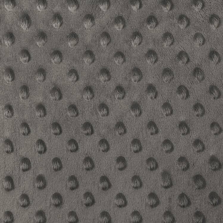 Charcoal Gray Minky Dot