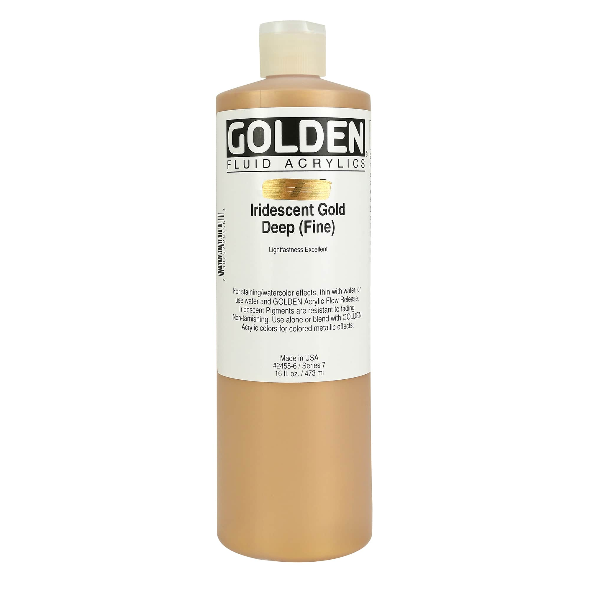 Golden : Heavy Body Acrylic Paint : 473ml : Gold Deep Fine Iridescent