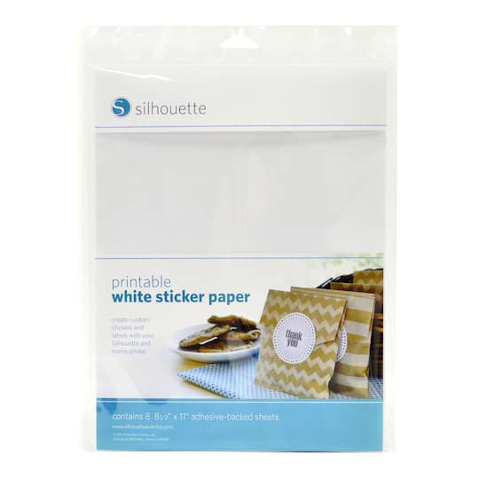 Find The Silhouette Printable Adhesive Sticker Paper White At Michaels Find The Silhouette Printable Adhesive Sticker Paper White At Michaels