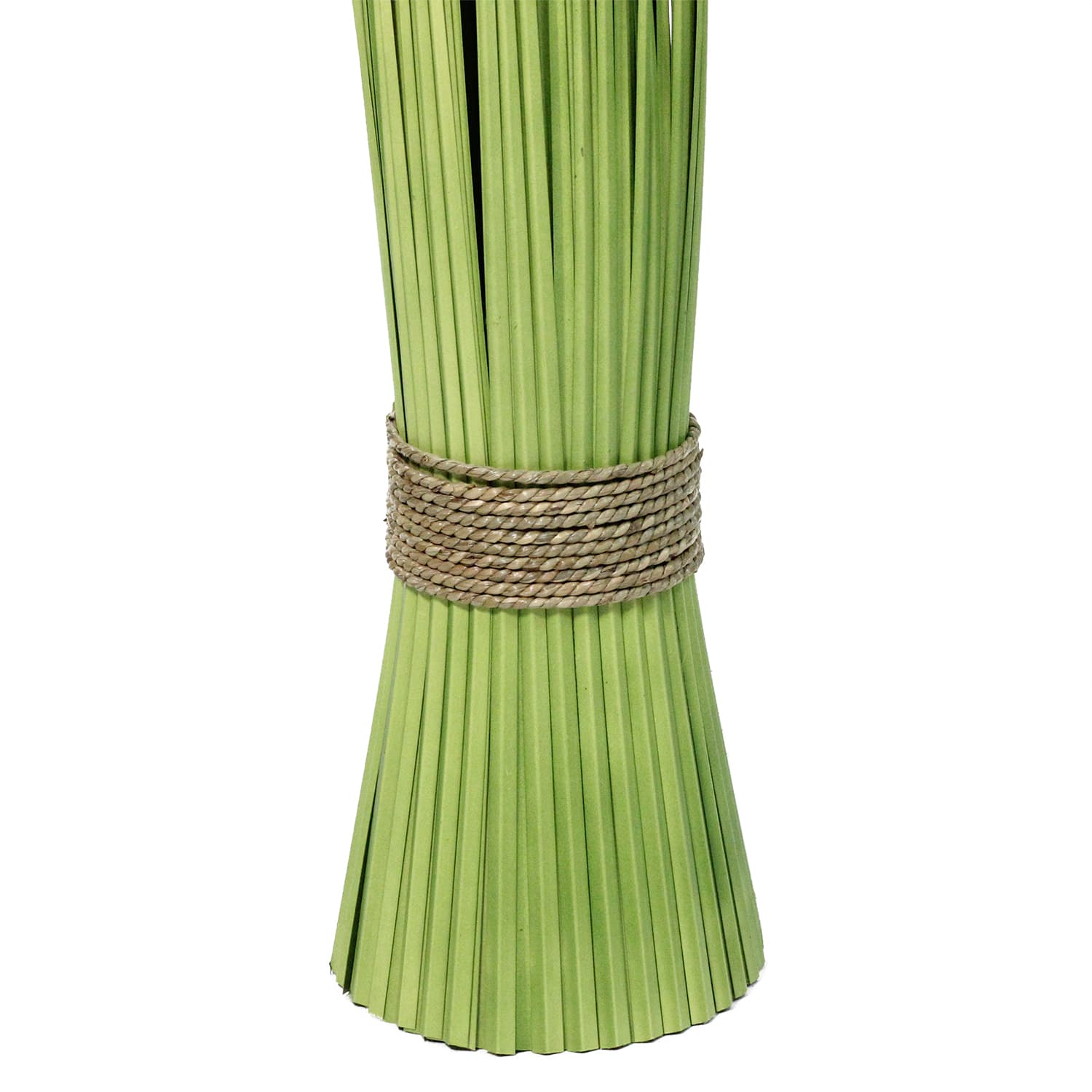 37.75" Green & Yellow Artificial Onion Grass Bundle Wrapped with Tan Rope
