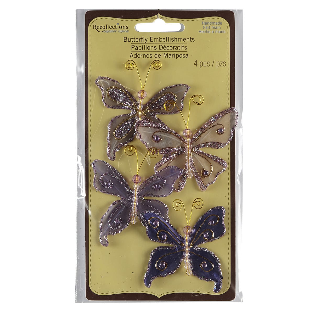 12 Packs: 4 ct. (48 total) Glacee Butterfly Embellishments by Recollections™