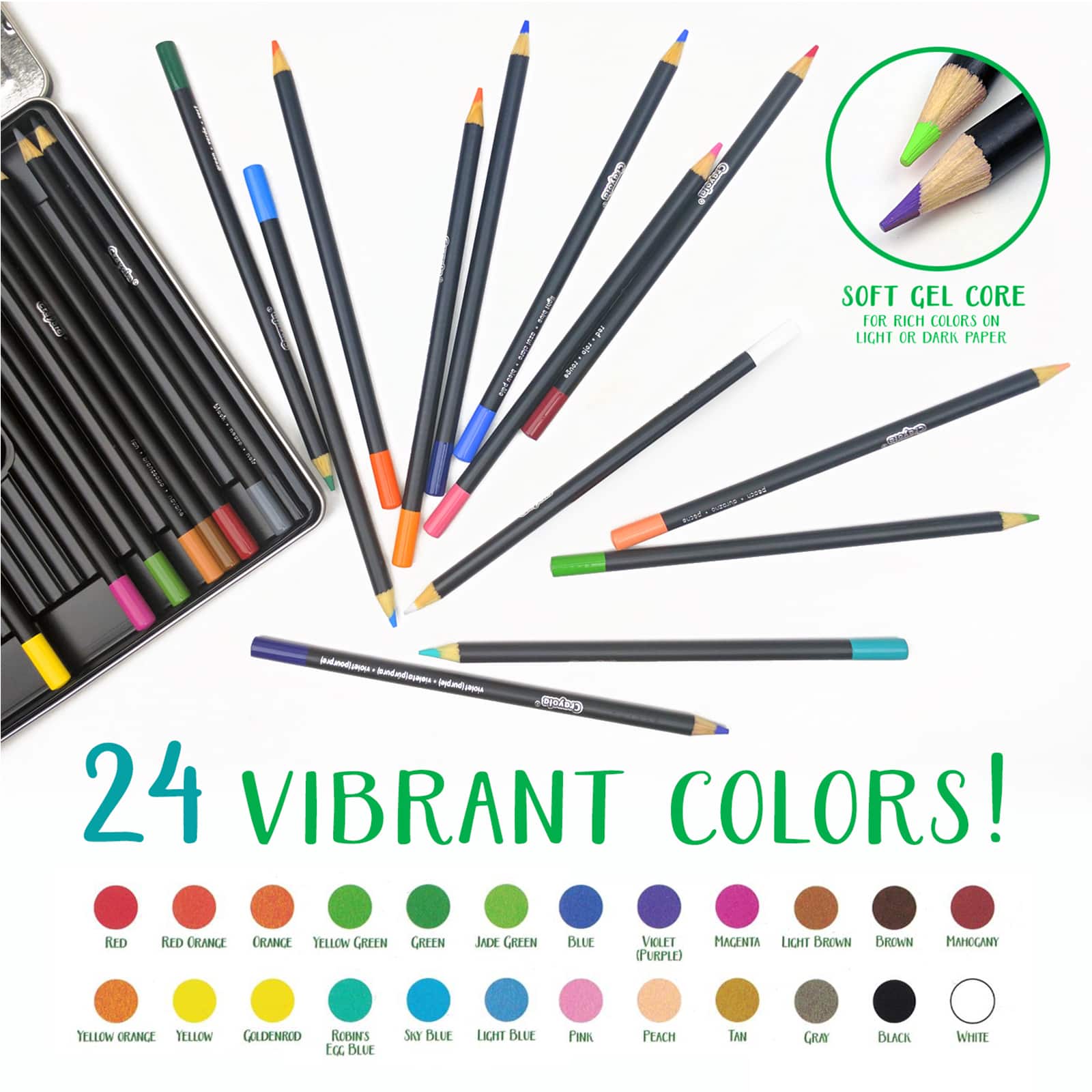Crayola&#xAE; Signature Blend &#x26; Shade Colored Pencils with Tin 
