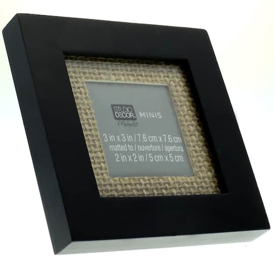 Shop for the Black Mini Frame With Burlap Mat by Studio Décor® at Michaels