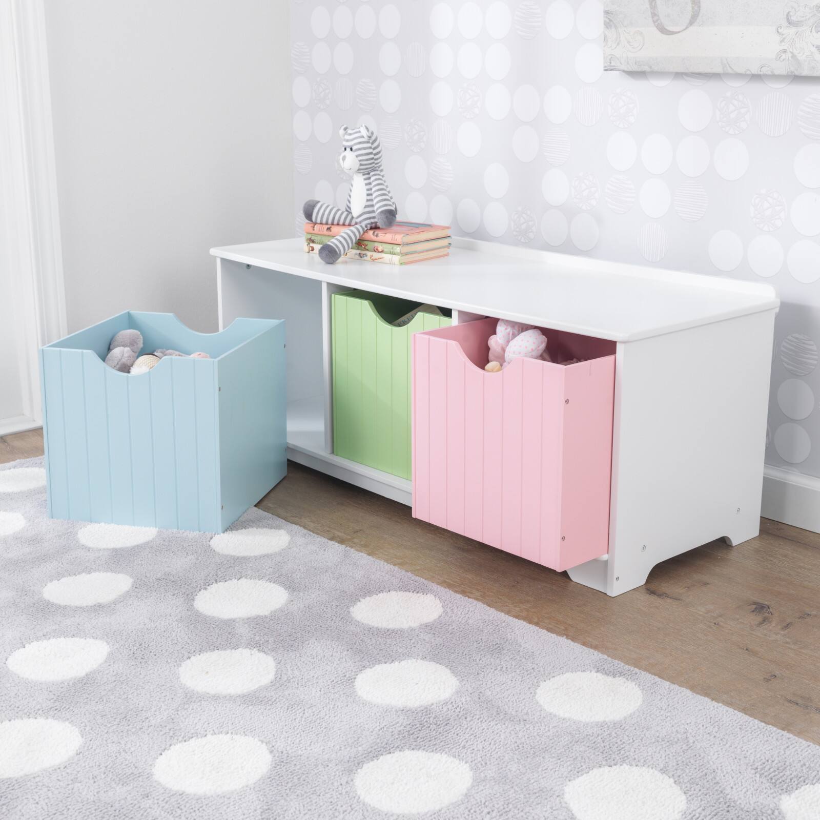 KidKraft Nantucket Storage Bench, Pastel