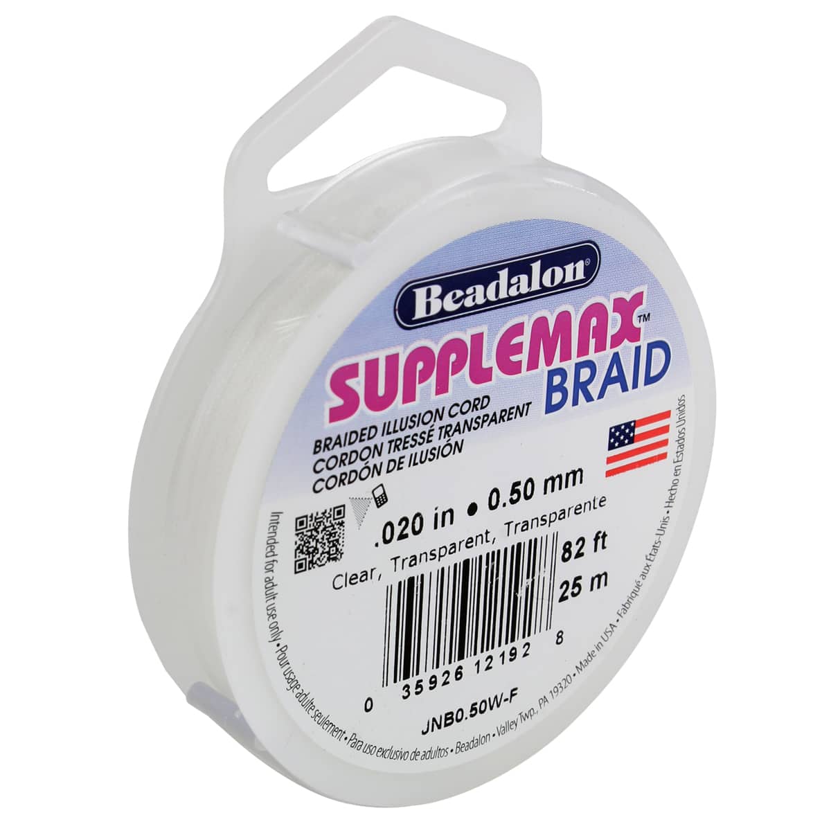 Beadalon&#xAE; Supplemax&#x2122; 0.5mm Braided Illusion Cord