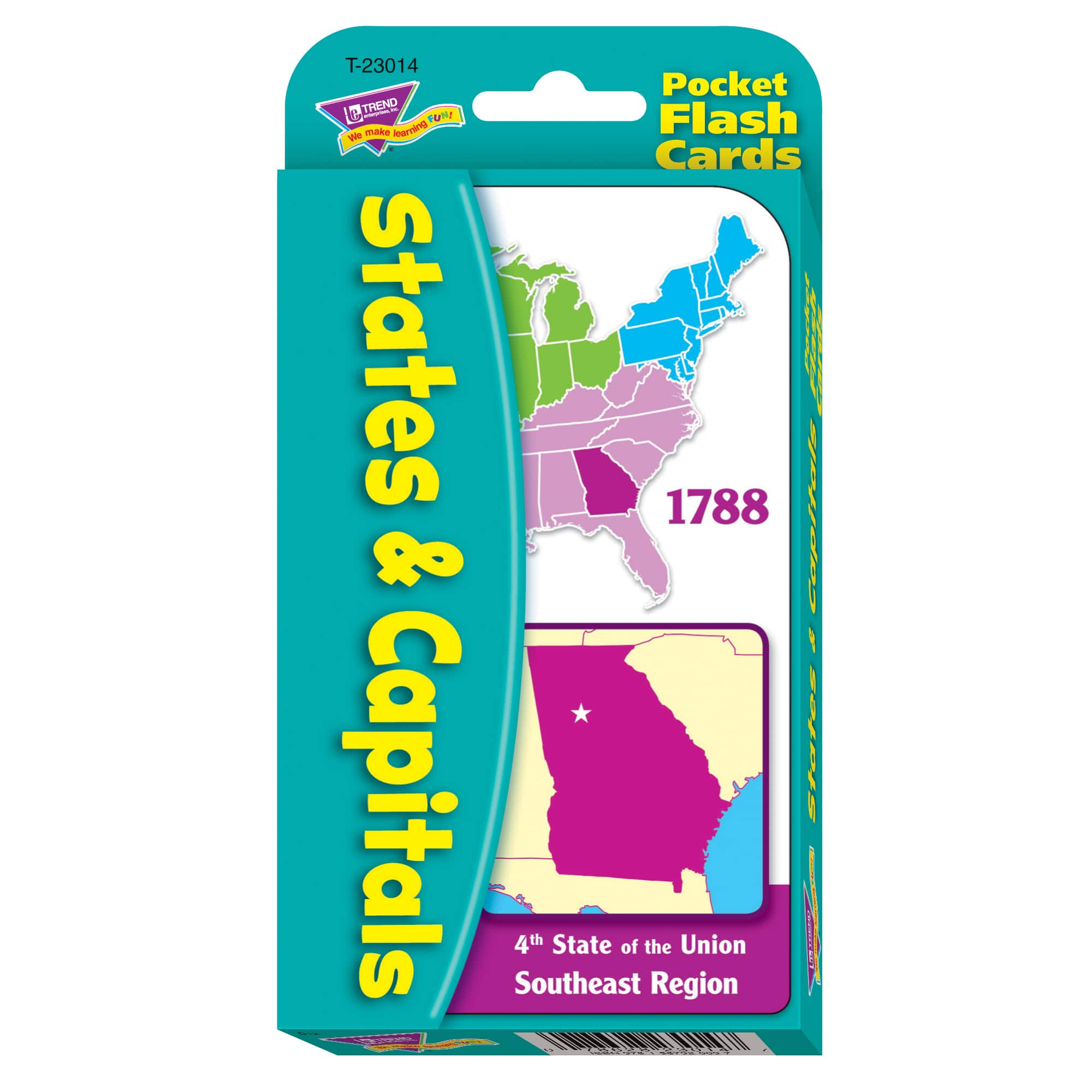 Trend Enterprises&#xAE; States &#x26; Capitals Pocket Flash Cards, 12 Sets