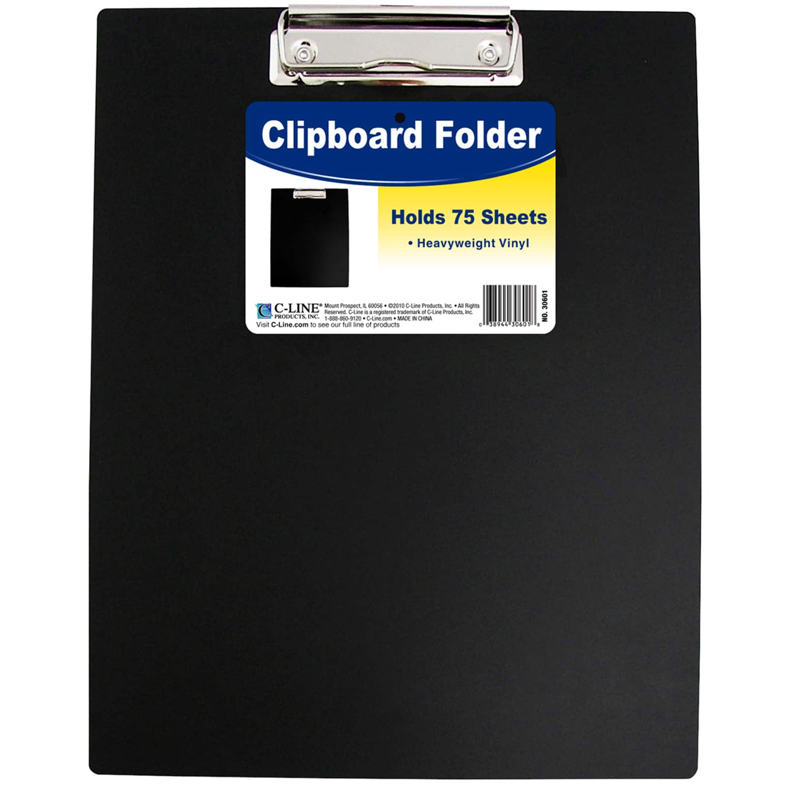 6 Packs: 6 ct. (36 total) C-Line® Multicolor Vinyl Clipboard Folders
