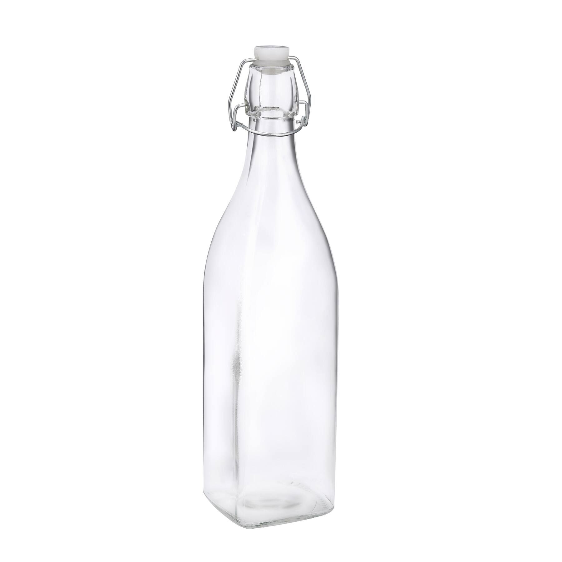 Download Ashland Square Glass Bottle With Clamp Lid