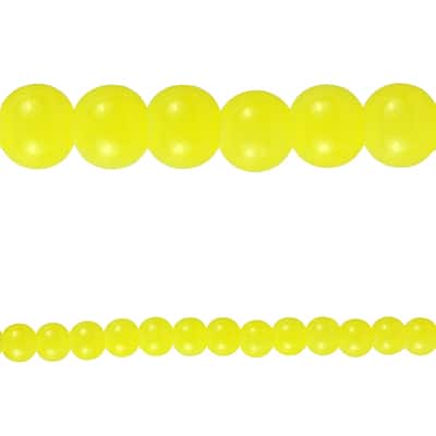 6mm Glass Round Beads by Bead Landing in Yellow | Michaels