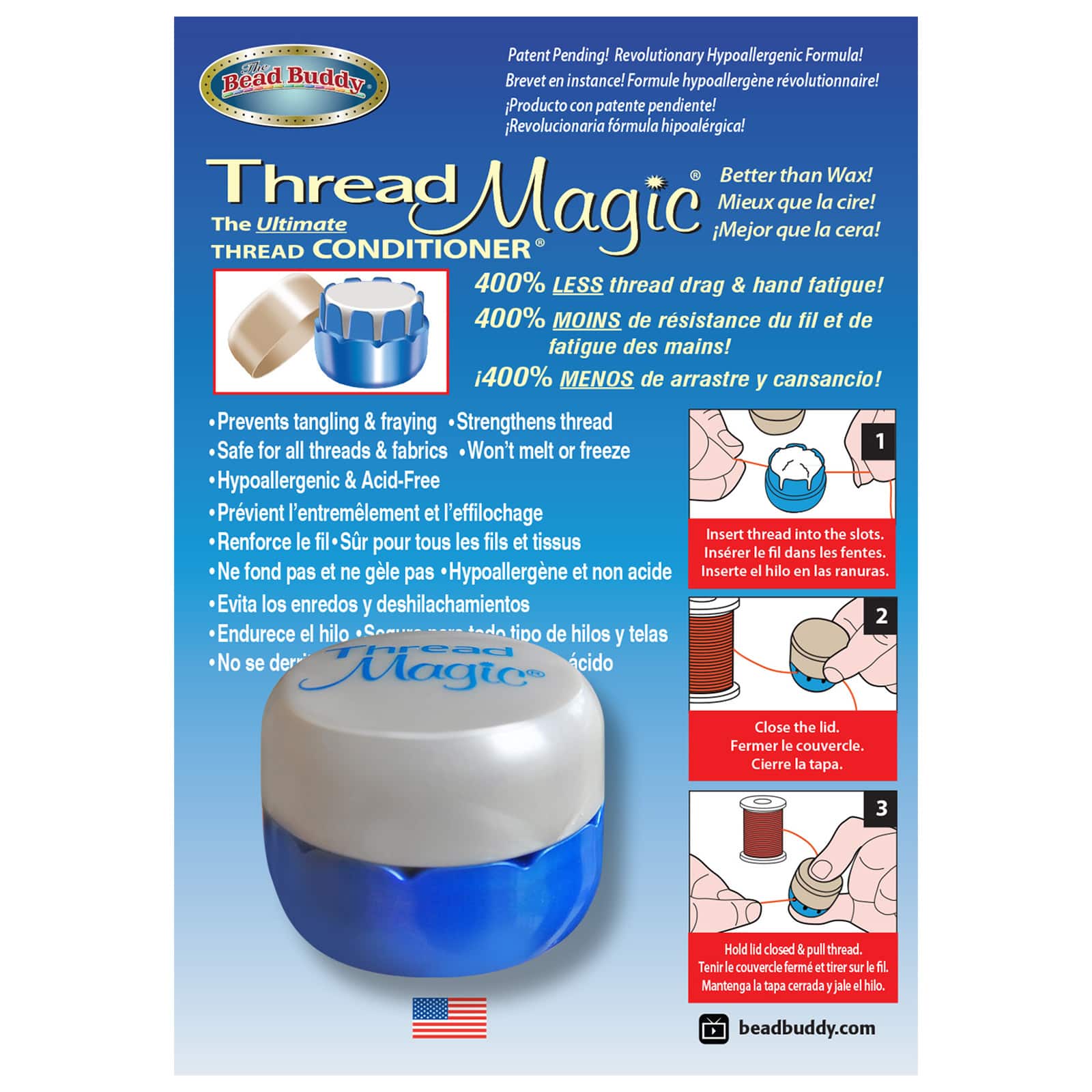 6 Pack: The Bead Buddy&#xAE; Thread Magic&#xAE; Thread Conditioner