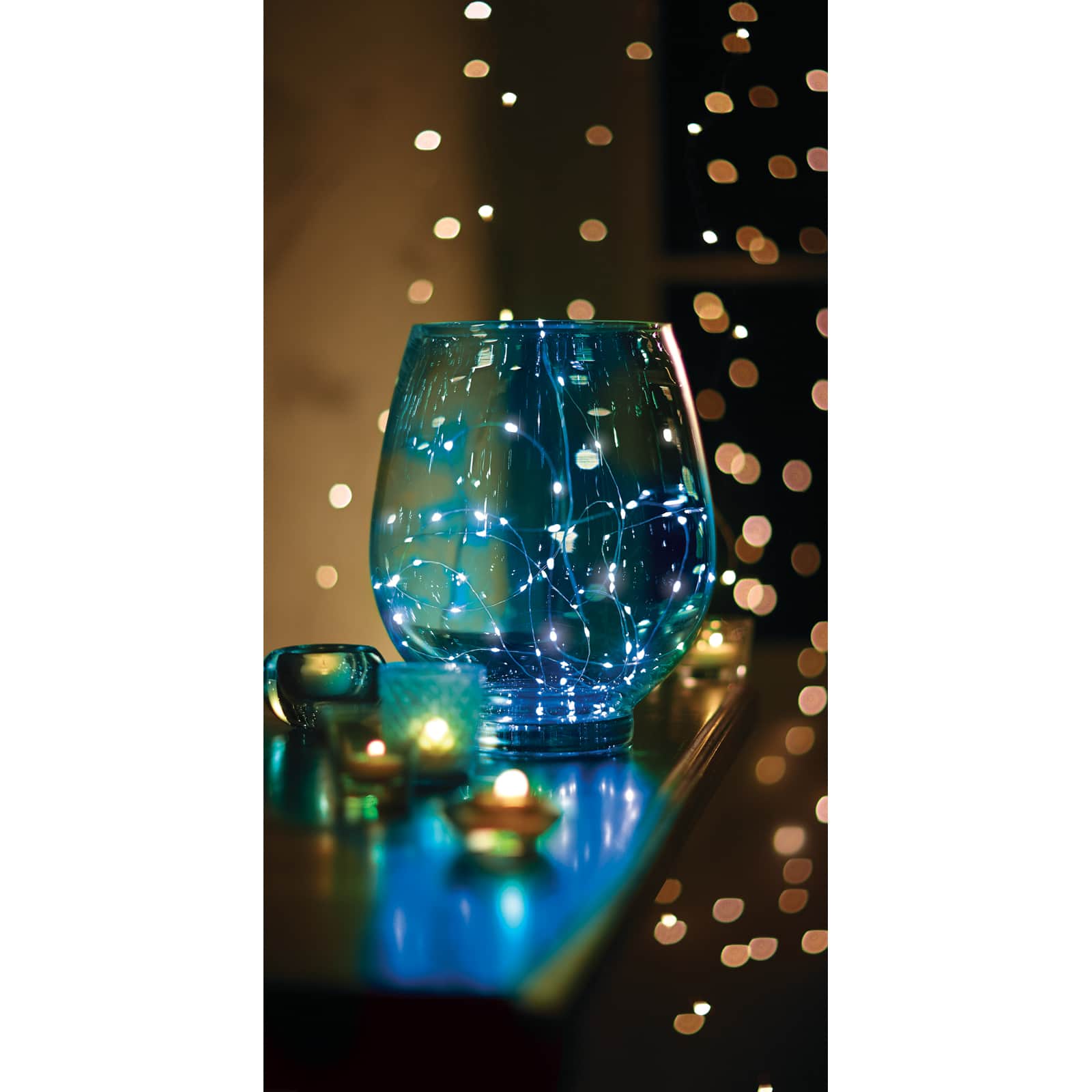 12 Pack: 40ct. Blue Silver Wire LED String Lights by Ashland®
