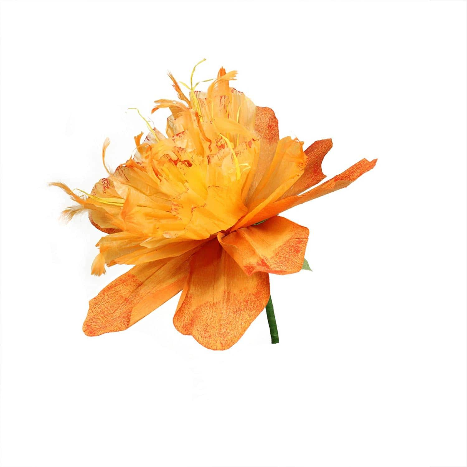 Orange and Green Floral Craft Stem