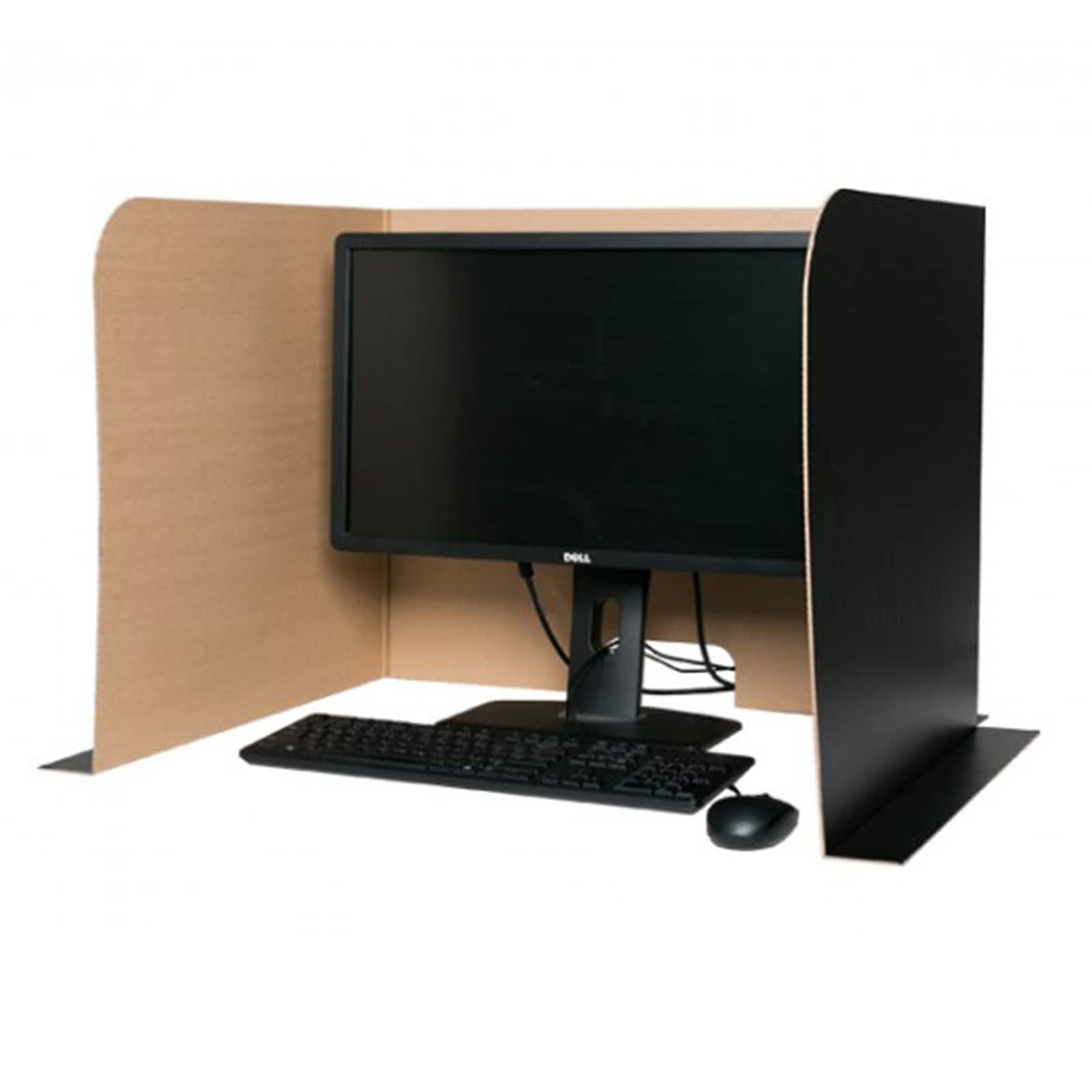 Black Large Flipside Computer Lab Privacy Screen, Pack of 12