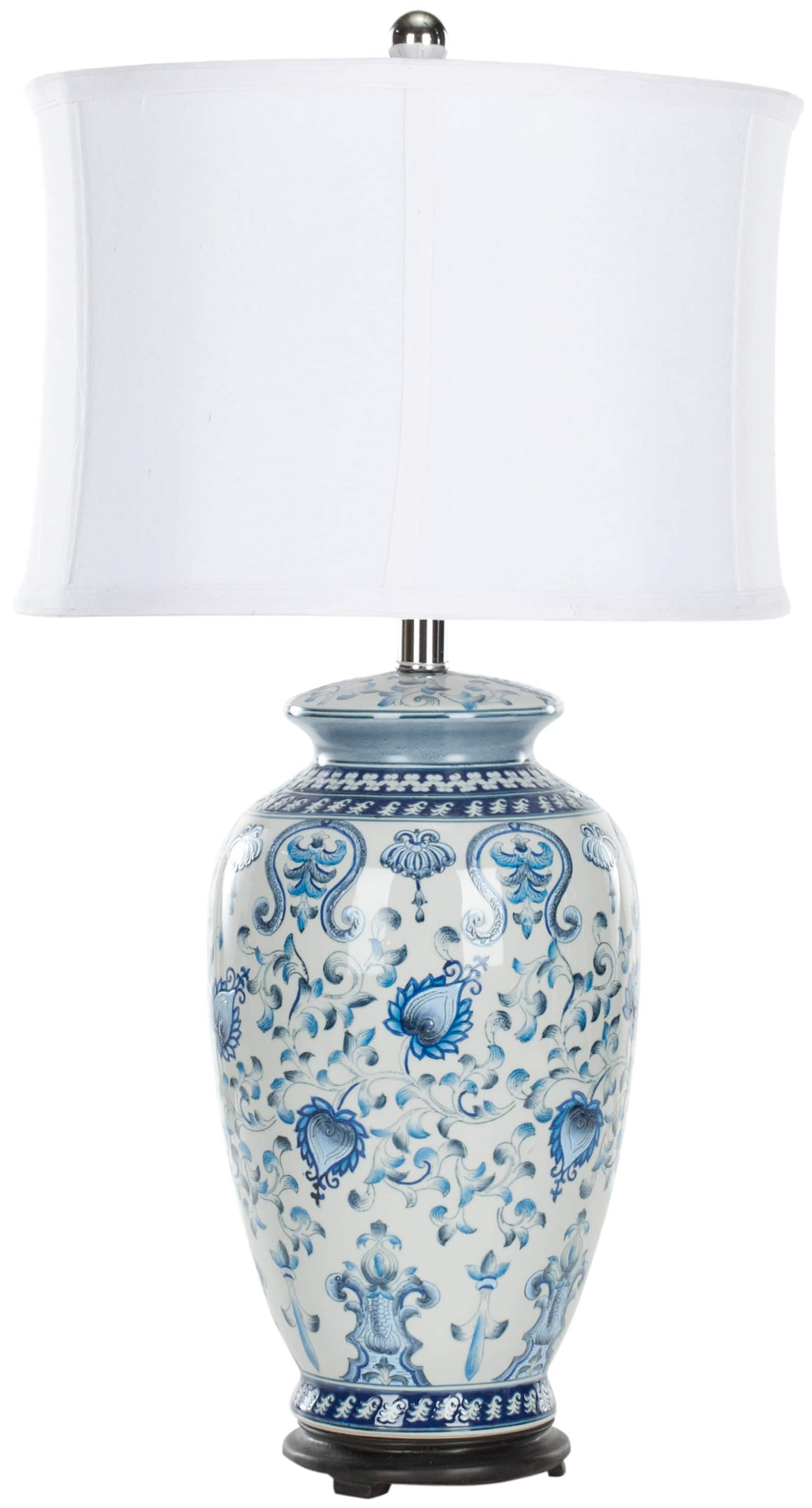 Paige Jar Lamp in Blue &#x26; White