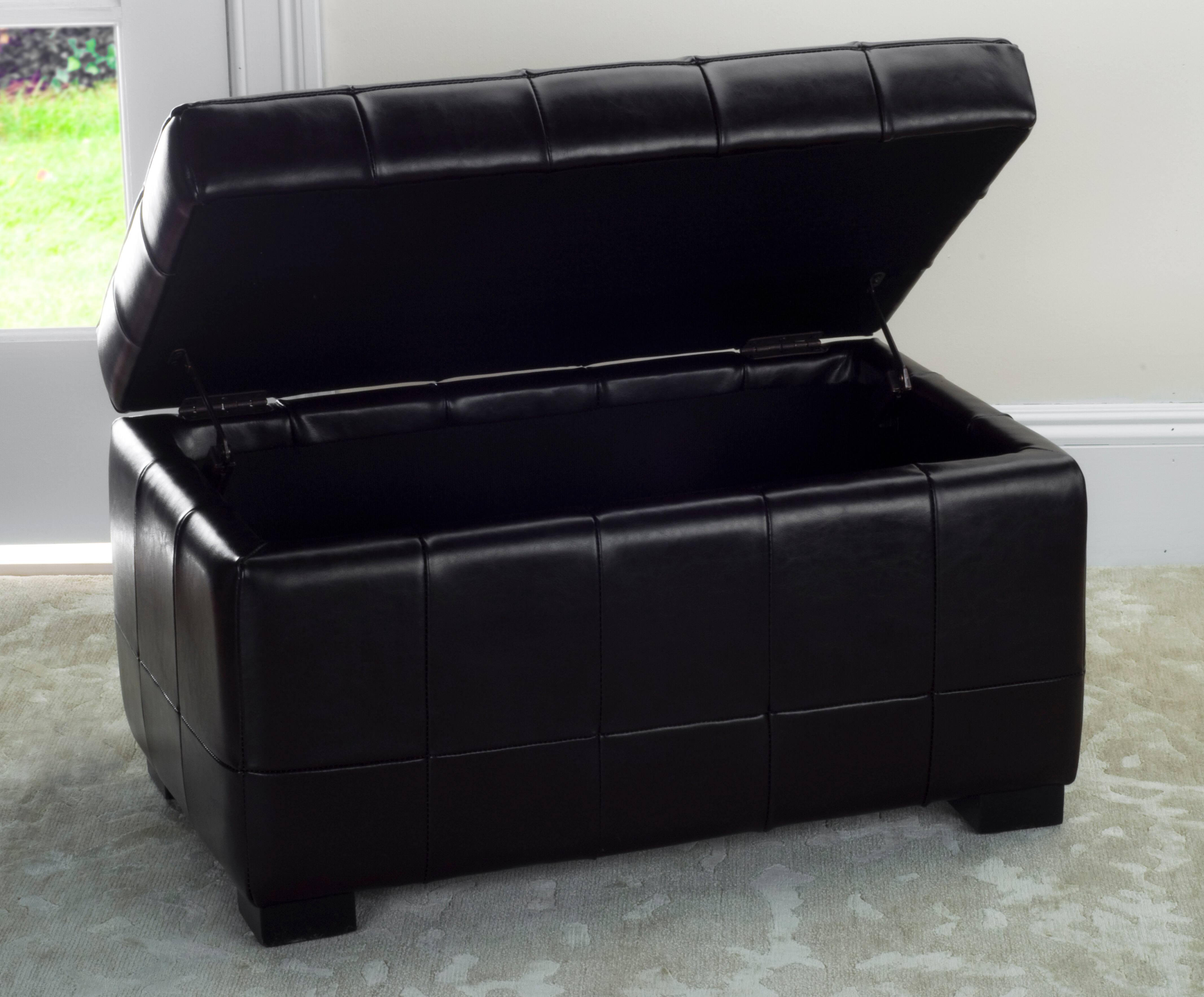 Manhattan Small Storage Ottoman in Brown