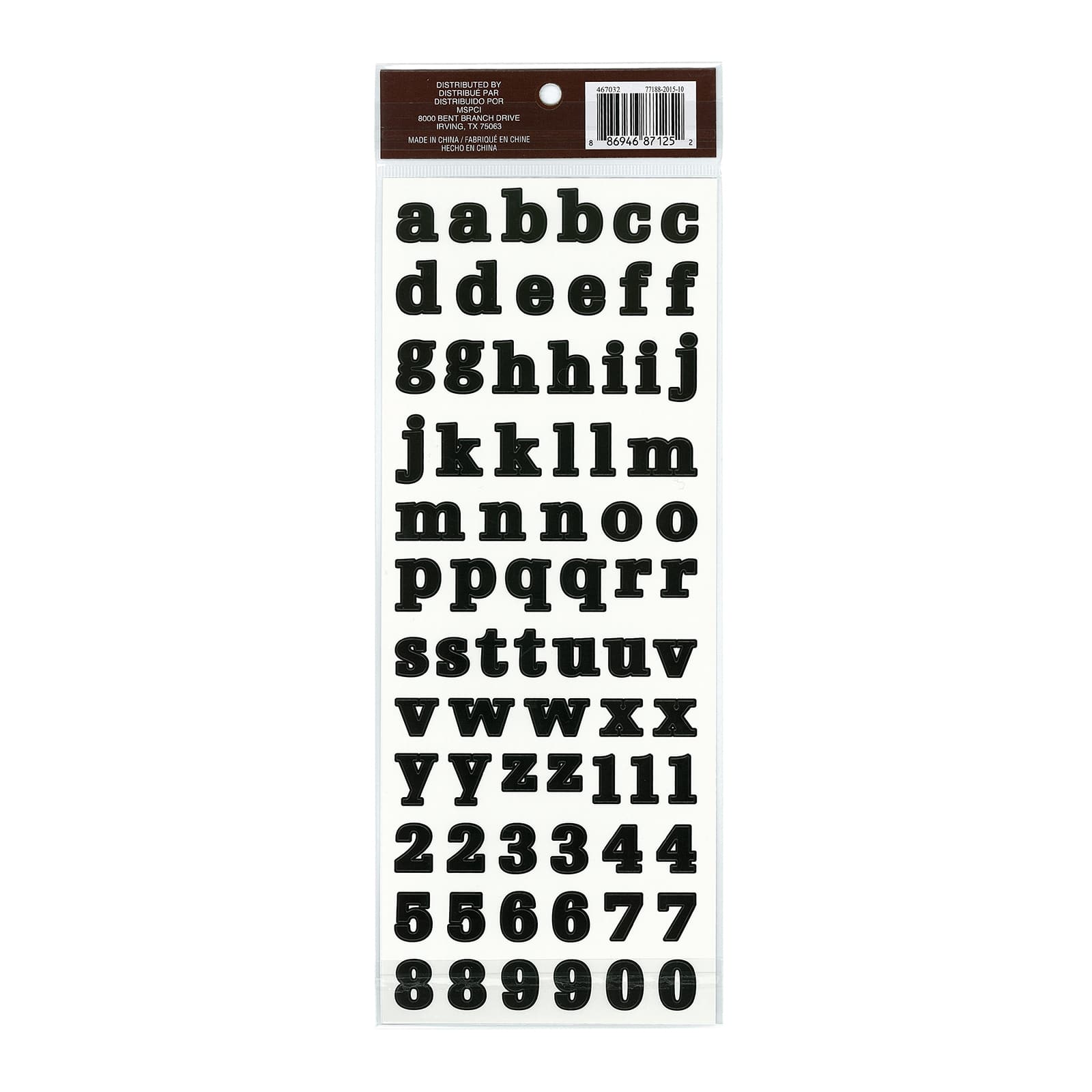 Black Small Font Alphabet Stickers by Recollections&#x2122;
