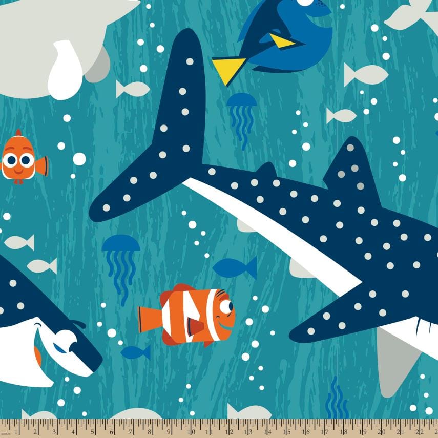 Disney Pixar Finding Dory and Friends Fleece Fabric by the Yard
